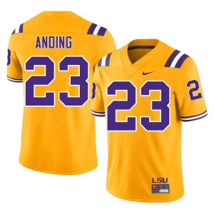 Gold NCAA Aidan Anding Louisiana State University Tigers College Football Men's #23 Jerseys 874520-628