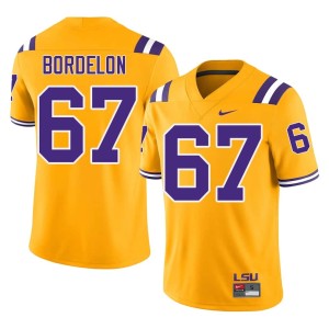 Gold Louisiana State Tigers #67 Game Bo Bordelon College Football Mens Jersey 374525-635
