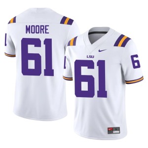 White Tigers College Football High School #61 Braelin Moore Mens Jerseys 159761-755