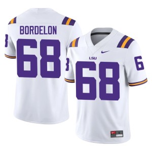 White College Football Men's Louisiana State Tigers #68 Brett Bordelon Limited Jersey 147122-746