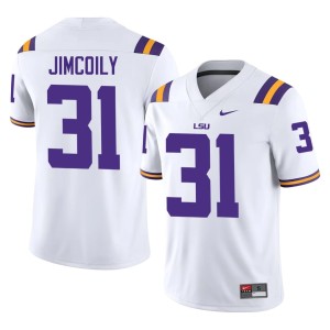 White Alumni CJ Jimcoily Fighting Tigers Men #31 College Football Jersey 589530-231