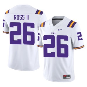 White NCAA College Football #26 LSU Charles Ross II Mens Jerseys 378464-927