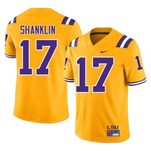 Gold Men Tiger Nation NCAA #17 College Football Damien Shanklin Jersey 601518-579