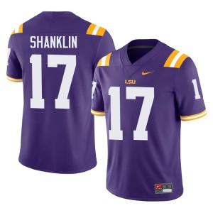 Purple College Football Louisiana State University Tigers Men's Damien Shanklin #17 High School Jerseys 963566-775