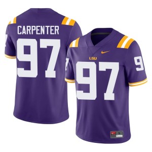 Purple College Football 2026 Louisiana State University Tigers Men's Dylan Carpenter #97 Jerseys 669695-477