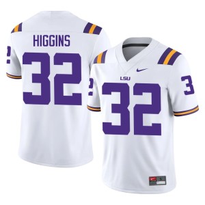 White Replica Men College Football Gavin Higgins #32 Fighting Tigers Jersey 120908-801