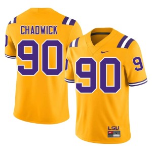 Gold Men's Grant Chadwick Alumni College Football #90 Tiger Nation Jerseys 883419-191