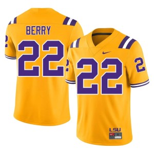 Gold Men Geaux Tigers College Football #22 Harlem Berry Stitched Jersey 610633-940