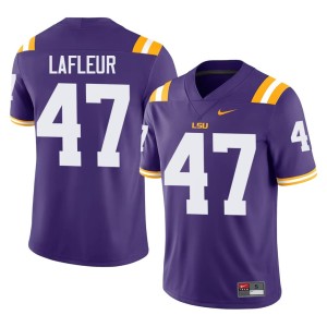 Purple Game #47 Men's JD LaFleur College Football Geaux Tigers Jersey 749877-220