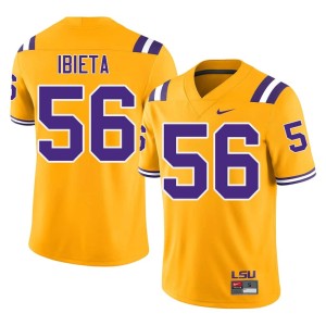 Gold #56 Jake Ibieta College Football Men's Game Tiger Nation Jerseys 895276-160