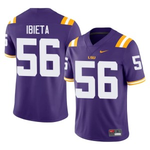 Purple Jake Ibieta #56 Official College Football Men's LSU Jerseys 785693-146