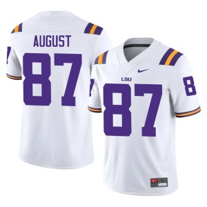 White College Football Replica Mens #87 Tigers Joey August Jersey 287707-251