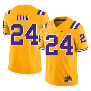 Gold LSU Game Men's College Football #24 Joseph Ebun Jerseys 430446-927