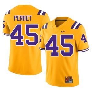 Gold Alumni Geaux Tigers Mens Sean Perret #45 College Football Jersey 477382-172