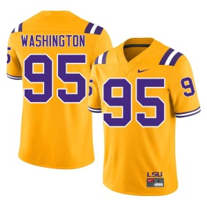 Gold Limited Men's Fighting Tigers College Football Shone Washington #95 Jersey 965333-701