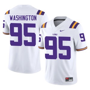 White College Football Louisiana State University Tigers Shone Washington #95 2026 Mens Jersey 768261-546
