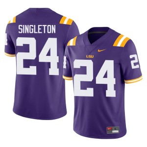 Purple College Football Tigers 2026-27 #24 Tylen Singleton Mens Jersey 386831-395
