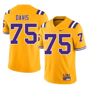 Gold College Football Fighting Tigers Limited Men's Weston Davis #75 Jerseys 917836-955