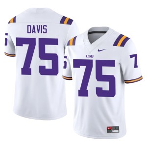 White College Football Men #75 2026-27 Weston Davis Geaux Tigers Jersey 862925-789