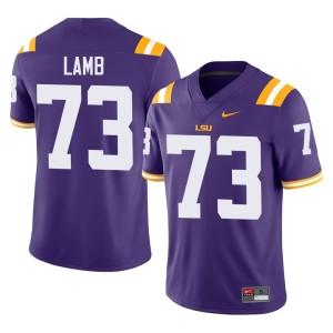 Purple College Football Louisiana State University Tigers Adrian Lamb Men's Alumni #73 Jerseys 679578-491