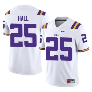 White LSU Tigers Aiden Hall 2026 Mens #25 College Football Jerseys 420167-667