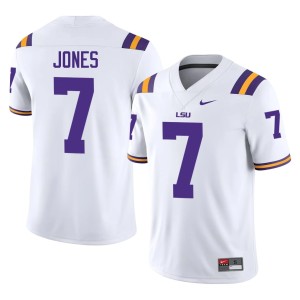 White #7 Bert Jones Louisiana State University Tigers Men College Football Official Jerseys 699708-681