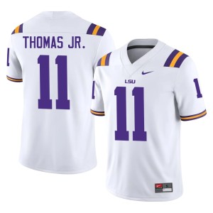 White NCAA Brian Thomas Jr. Men's LSU Tigers #11 College Football Jersey 762917-365