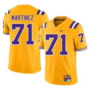 Gold College Football Men Replica Brysten Martinez #71 Tigers Jersey 452705-467