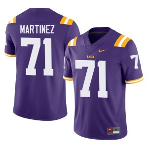 Purple LSU College Football Men's #71 Brysten Martinez Game Jersey 745634-223