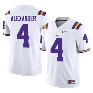 White Charles Alexander College Football Men's Fighting Tigers #4 2026 Jerseys 238636-693