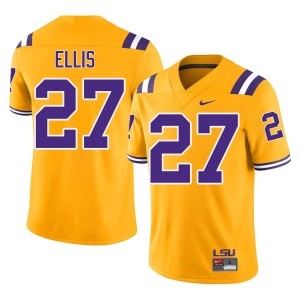 Gold #27 LSU Stitched Mens Dez Ellis College Football Jersey 588287-881
