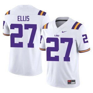 White Dez Ellis Louisiana State Tigers Men's College Football NCAA #27 Jersey 921163-312