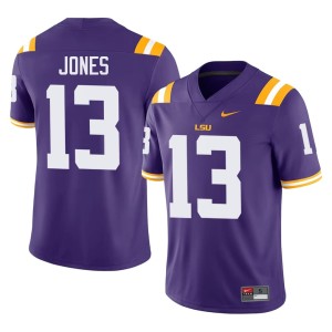 Purple University College Football Mens #13 Dilin Jones Louisiana State Tigers Jerseys 811745-522