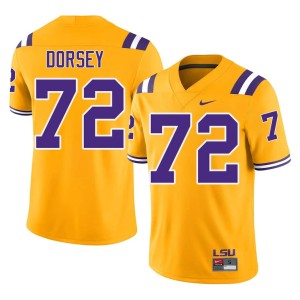 Gold LSU Tigers Glenn Dorsey Men's Replica #72 College Football Jerseys 565295-899