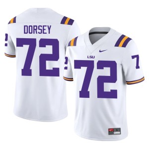White #72 Geaux Tigers Game College Football Men Glenn Dorsey Jersey 408856-680