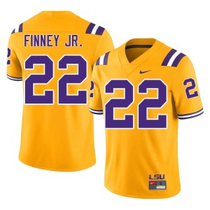 Gold Mens #22 College Football Stitched Havon Finney Jr. Louisiana State Tigers Jersey 863218-879