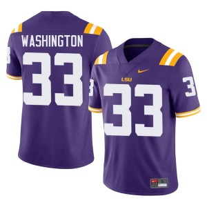 Purple 2026 Men's Isaiah Washington College Football #33 LSU Jersey 724144-922