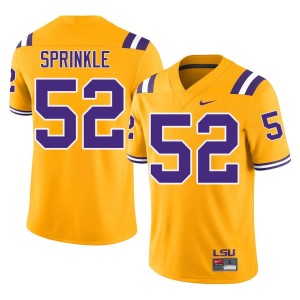 Gold Tiger Nation Player Mens Ja'Quan Sprinkle College Football #52 Jerseys 682436-783