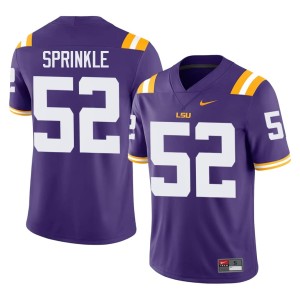 Purple Embroidery #52 Tigers Ja'Quan Sprinkle College Football Men Jerseys 453429-307