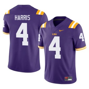 Purple Louisiana State University Tigers Men High School #4 College Football Jackson Harris Jerseys 441998-789