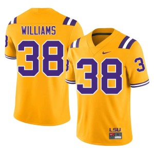 Gold Louisiana State Tigers Replica Mens #38 College Football Jackson Williams Jerseys 353784-399