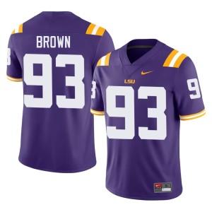 Purple Jaylen Brown Louisiana State University Tigers #93 College Football Men's Limited Jerseys 122719-878