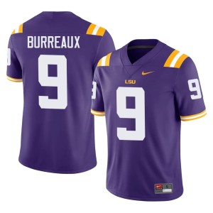 Purple University Men's LSU College Football #9 Joe Burrow Burreaux Jerseys 899406-991
