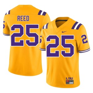 Gold #25 College Football 2026 Josh Reed Tigers Mens Jersey 746029-726