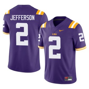 Purple Tiger Nation Replica Men Justin Jefferson #2 College Football Jersey 711522-731