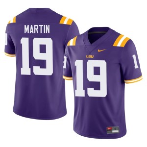 Purple #19 Mens Fighting Tigers Limited College Football Kaden Martin Jerseys 991285-971