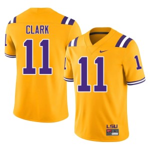 Gold LSU #11 Mens Limited Landen Clark College Football Jersey 977169-500