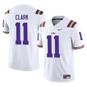 White Men College Football Stitched Landen Clark LSU #11 Jerseys 858775-776