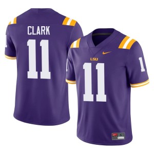 Purple Limited #11 Landen Clark College Football LSU Men's Jerseys 680911-559
