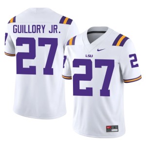White Mens #27 Raycine Guillory Jr. College Football Replica LSU Jerseys 597070-847